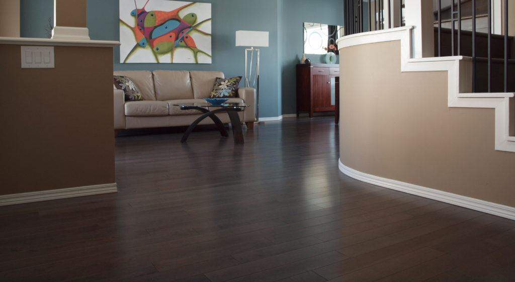 residential livingroom hardwood flooring